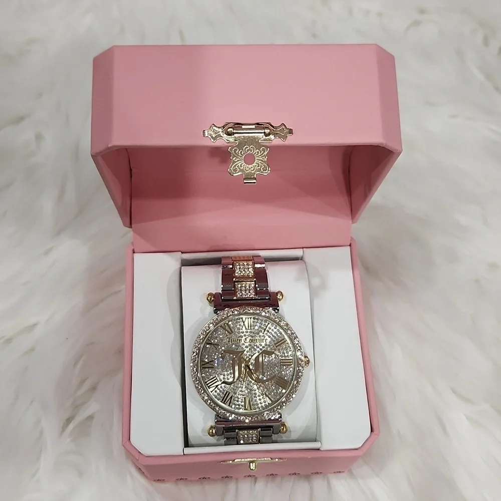 🩶▪️Juicy Couture▪️ silver rhinestones Wrist Watch New in box